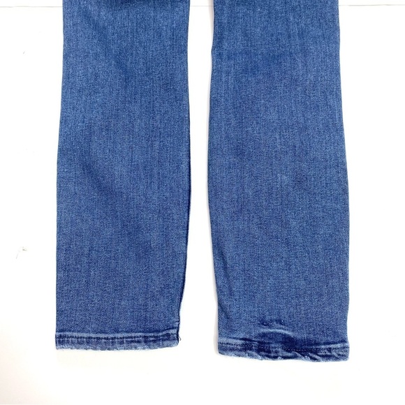 𝅺GOOD American Good Legs Crop Knees distressed Jeans GLC103T - Picture 8 of 11